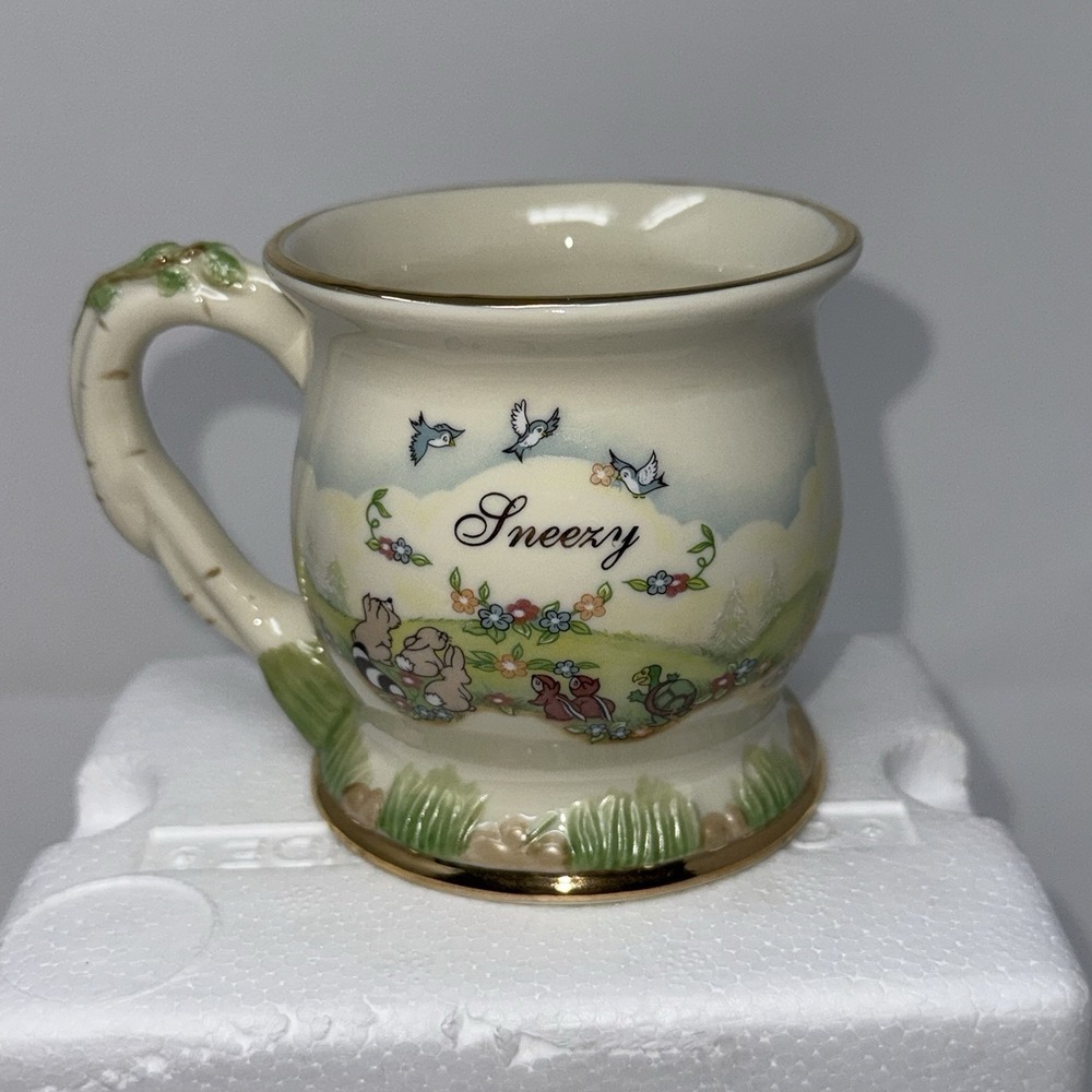 NEW LENOX Disney SNEEZY MUG Snow White Collection in BOX - Picture 2 of 8